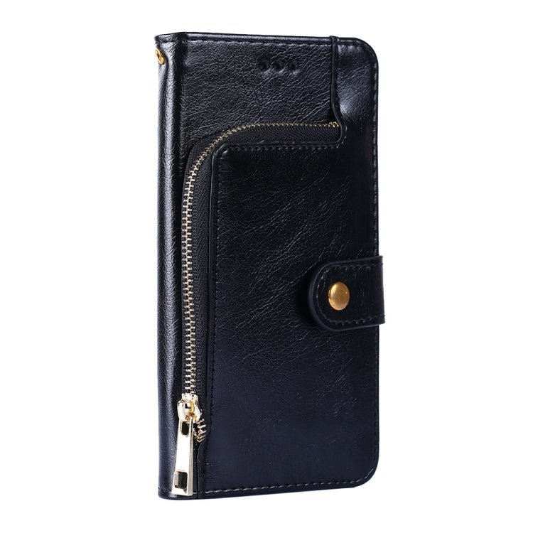 Zipper Bag PU + TPU Horizontal Flip Leather Case with Holder & Card Slot & Wallet & Lanyard For Xiaomi Mi 11 Lite(Black)