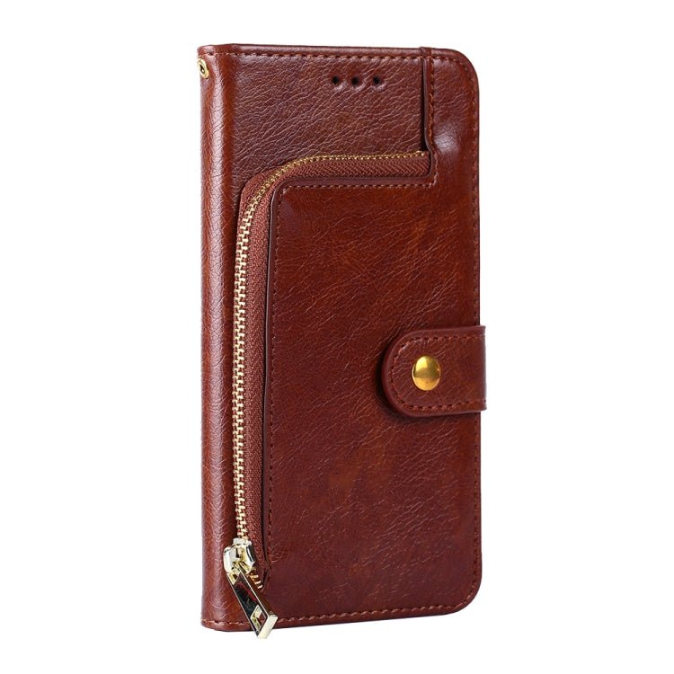 Zipper Bag PU + TPU Horizontal Flip Leather Case with Holder & Card Slot & Wallet & Lanyard For Xiaomi Mi 11 Ultra(Brown)