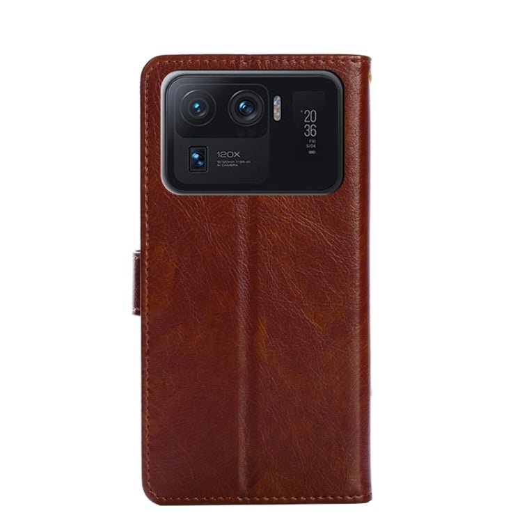 Zipper Bag PU + TPU Horizontal Flip Leather Case with Holder & Card Slot & Wallet & Lanyard For Xiaomi Mi 11 Ultra(Brown)