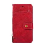 Zipper Bag PU + TPU Horizontal Flip Leather Case with Holder & Card Slot & Wallet & Lanyard For Xiaomi Mi 11 Ultra(Red)