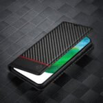 LC.IMEEKE Carbon Fiber PU + TPU Horizontal Flip Leather Case with Holder & Card Slot & Wallet For Samsung Galaxy S21 5G(Horizontal Black)