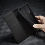 LC.IMEEKE Carbon Fiber PU + TPU Horizontal Flip Leather Case with Holder & Card Slot & Wallet For Samsung Galaxy S21+ 5G(Horizontal Black)