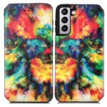 For Samsung Galaxy S21+ 5G Colorful Magnetic Horizontal Flip PU Leather Case with Holder & Card Slot & Wallet(Colorful Cloud)