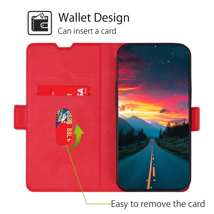 For Xiaomi Mi 11 Ultra Ultra-thin Voltage Side Buckle PU + TPU Horizontal Flip Leather Case with Holder & Card Slot(Red)