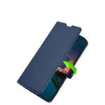 For Xiaomi Mi 11 Ultra Ultra-thin Voltage Side Buckle PU + TPU Horizontal Flip Leather Case with Holder & Card Slot(Blue)