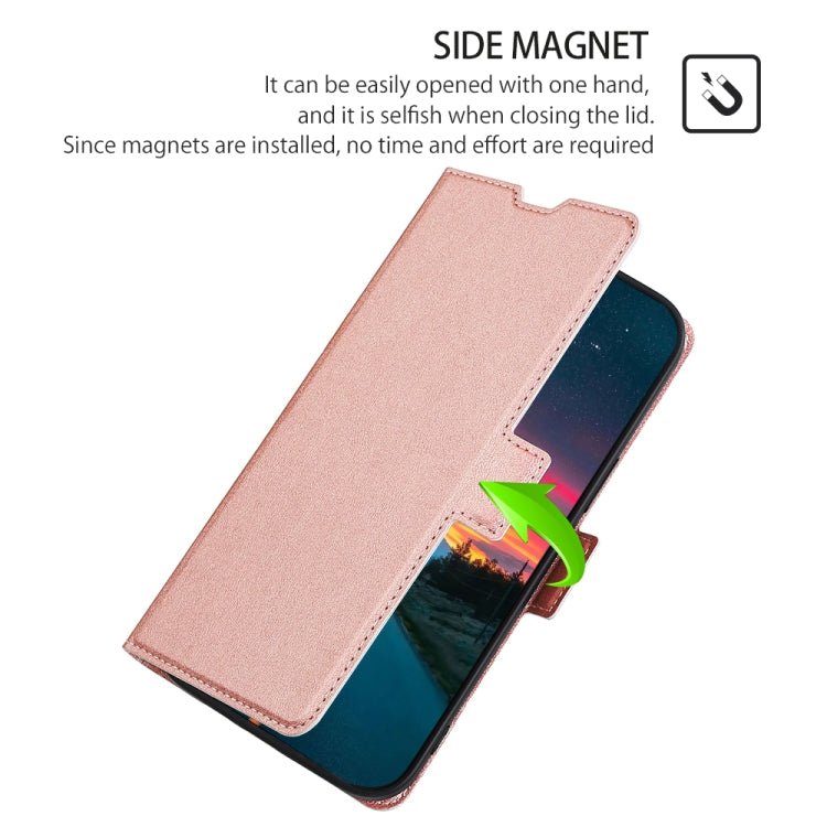 For Xiaomi Mi 11 Ultra Ultra-thin Voltage Side Buckle PU + TPU Horizontal Flip Leather Case with Holder & Card Slot(Rose Gold)