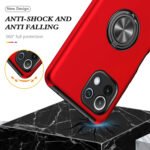 For Xiaomi Mi 11 Lite 5G PC + TPU Shockproof Magnetic Phone Case with Invisible Ring Holder(Red)