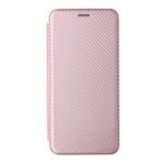For Xiaomi Redmi Note 11 Pro / Note 11 Pro+ Carbon Fiber Texture Horizontal Flip PU Phone Case(Pink)