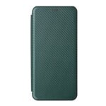 For Xiaomi Redmi Note 11 Pro / Note 11 Pro+ Carbon Fiber Texture Horizontal Flip PU Phone Case(Green)
