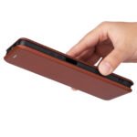 For Xiaomi Redmi Note 11 Pro / Note 11 Pro+ Carbon Fiber Texture Horizontal Flip PU Phone Case(Brown)