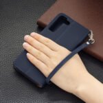 For Samsung Galaxy S22+ 5G Litchi Texture Pure Color Horizontal Flip Leather Phone Case with Holder & Card Slots & Wallet & Lanyard(Dark Blue)