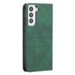 For Samsung Galaxy S21 5G Magnetic Splicing Leather Phone Case(Green)