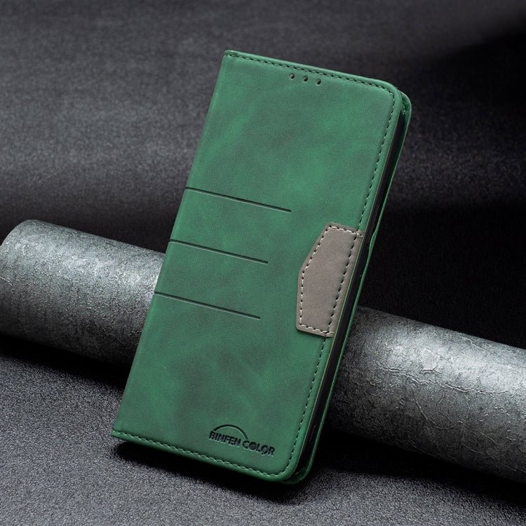 For Samsung Galaxy S21 5G Magnetic Splicing Leather Phone Case(Green)