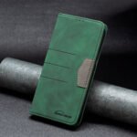 For Samsung Galaxy S21+ 5G Magnetic Splicing Leather Phone Case(Green)
