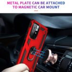 For Xiaomi Redmi Note 11 5G Shockproof TPU + PC Phone Case with 360 Degree Rotating Holder(Red)