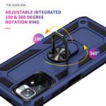 For Xiaomi Redmi Note 11 5G Shockproof TPU + PC Phone Case with 360 Degree Rotating Holder(Blue)