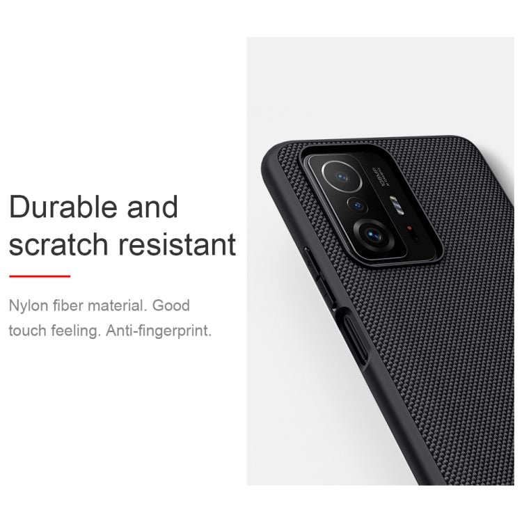 For Xiaomi Mi 11T / 11T Pro NILLKIN 3D Textured Nylon Fiber TPU Phone Case(Black)