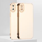 For iPhone X / XS 6D Electroplated TPU Phone Case(White)
