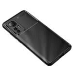 For Xiaomi 12 5G Carbon Fiber Texture Shockproof TPU Phone Case(Black)