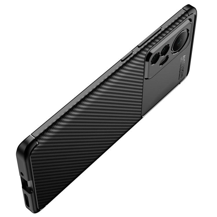 For Xiaomi 12 5G Carbon Fiber Texture Shockproof TPU Phone Case(Black)