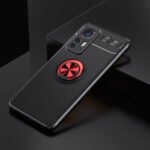 For Xiaomi 12 Ring Holder 360 Degree Rotating TPU Case(Black Red)