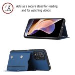 For Xiaomi Redmi Note 11 Pro Skin Feel PU + TPU + PC Phone Case with Card Slots(Blue)