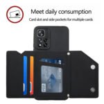 For Xiaomi Redmi Note 11 Pro Skin Feel PU + TPU + PC Phone Case with Card Slots(Black)