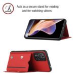For Xiaomi Redmi Note 11 Pro Skin Feel PU + TPU + PC Phone Case with Card Slots(Red)
