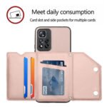 For Xiaomi Redmi Note 11 Pro Skin Feel PU + TPU + PC Phone Case with Card Slots(Rose Gold)