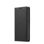 For Samsung Galaxy S22 5G LC.IMEEKE LC-001 Series PU + TPU Color Matching Frosted Leather Phone Case(Black)