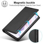 For Samsung Galaxy S22+ 5G LC.IMEEKE LC-001 Series PU + TPU Color Matching Frosted Leather Phone Case(Black)