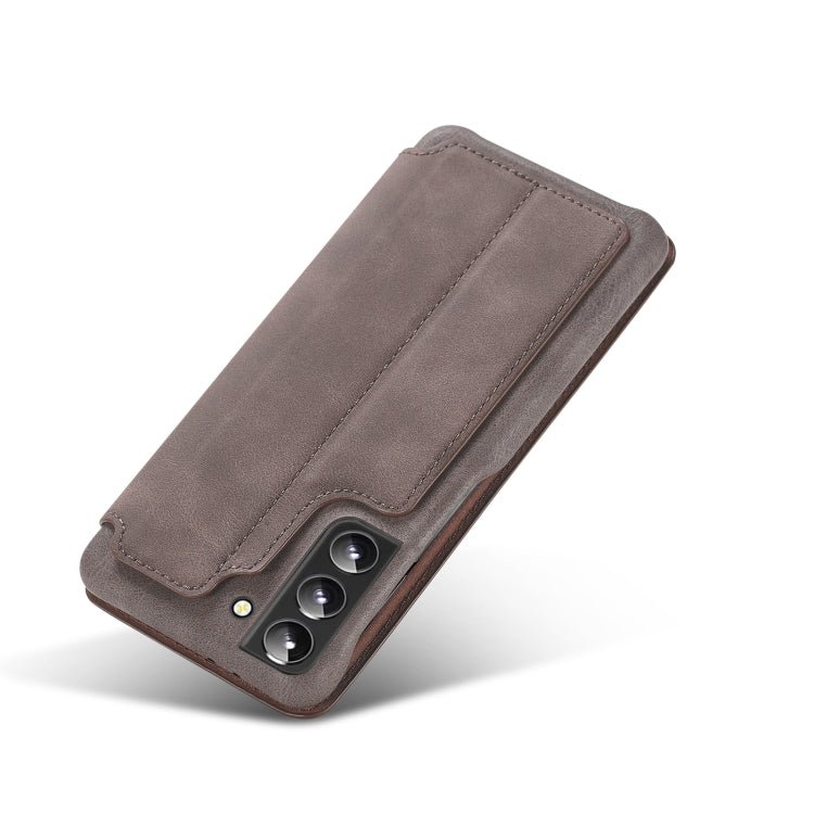 For Samsung Galaxy S22+ 5G LC.IMEEKE Hon Ancient Series Horizontal Flip Leather Phone Case(Coffee)