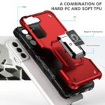 For Samsung Galaxy S21+ 5G Ring Holder Non-slip Armor Phone Case(White)