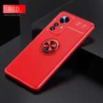 For Xiaomi 12 Pro Metal Ring Holder TPU Phone Case(Red)