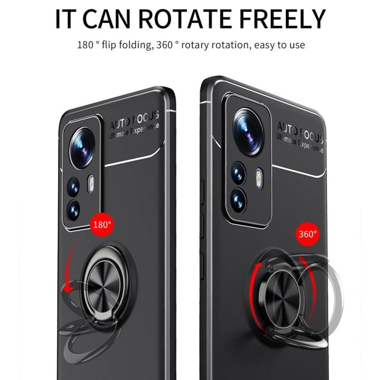 For Xiaomi 12 Pro Metal Ring Holder TPU Phone Case(Blue)