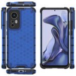 For Xiaomi 12 5G Shockproof Honeycomb PC + TPU Phone Case(Blue)