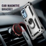 For Xiaomi 12 Shockproof TPU + PC Phone Case with Holder(Silver)