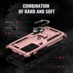 For Xiaomi 12 Shockproof TPU + PC Phone Case with Holder(Rose Gold)