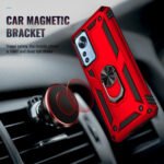 For Xiaomi 12 Shockproof TPU + PC Phone Case with Holder(Red)