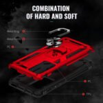 For Xiaomi 12 Shockproof TPU + PC Phone Case with Holder(Red)