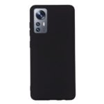 For Xiaomi 12 / 12X Pure Color Liquid Silicone Phone Case(Black)
