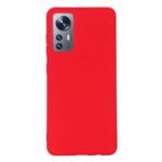 For Xiaomi 12 / 12X Pure Color Liquid Silicone Phone Case(Red)