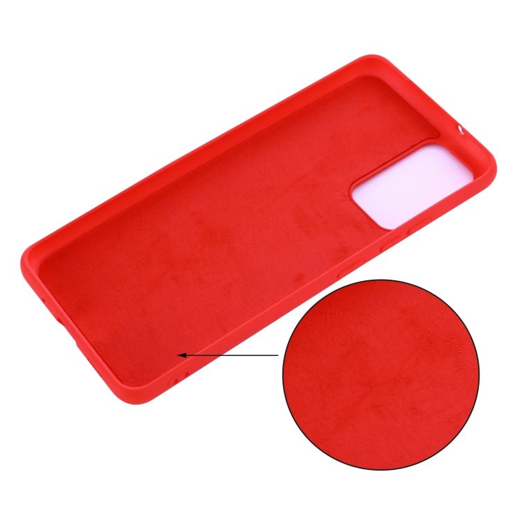 For Xiaomi 12 / 12X Pure Color Liquid Silicone Phone Case(Red)