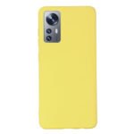 For Xiaomi 12 / 12X Pure Color Liquid Silicone Phone Case(Yellow)