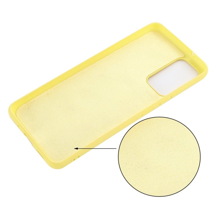 For Xiaomi 12 / 12X Pure Color Liquid Silicone Phone Case(Yellow)