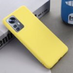 For Xiaomi 12 / 12X Pure Color Liquid Silicone Phone Case(Yellow)