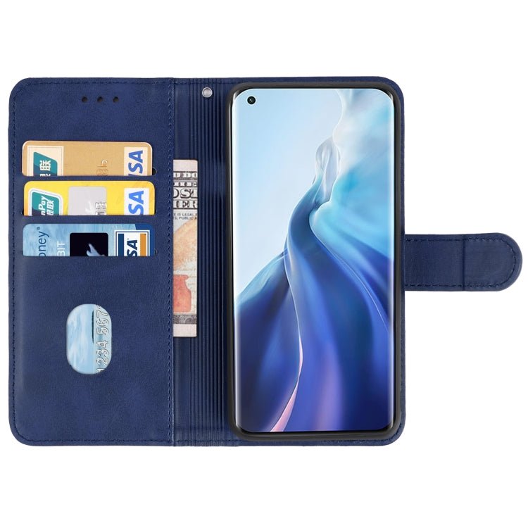 For Xiaomi Mi 11 Leather Phone Case(Blue)