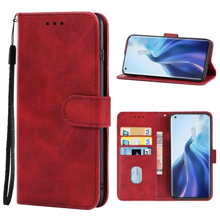 For Xiaomi Mi 11 Leather Phone Case(Red)