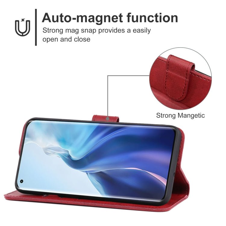 For Xiaomi Mi 11 Leather Phone Case(Red)