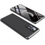 For Xiaomi 12 Pro GKK Three Stage Splicing PC Phone Case(Black Silver)